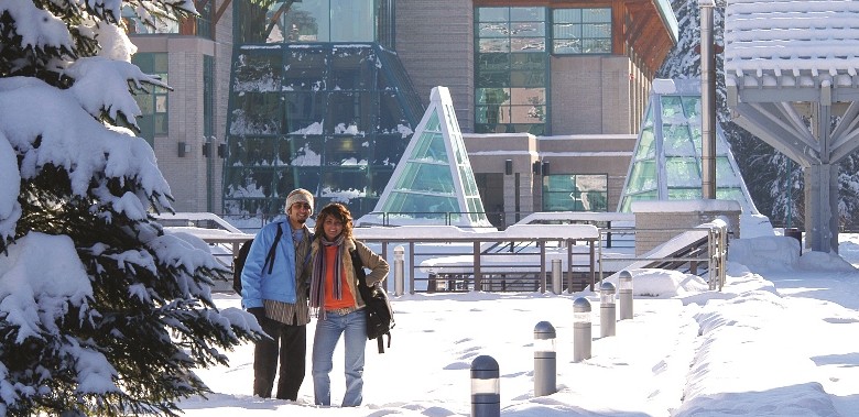 Two students at UNBC