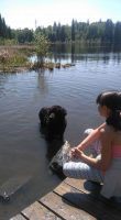 Sandra's daughter at the lake