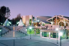 Evening view of UNBC