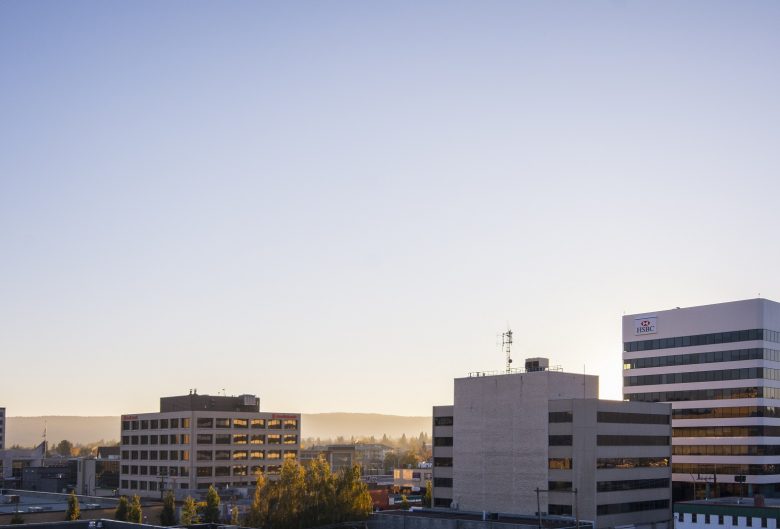 Skyline view of downtown Prince George