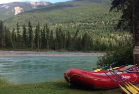 Rafting at Maligne Lake