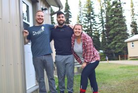 Bryce with two friends