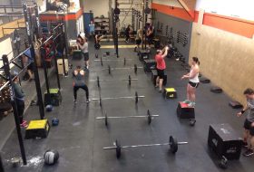 People doing a CrossFit workout