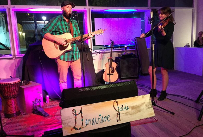 Guitarist and violinist at the Omineca Arts Centre