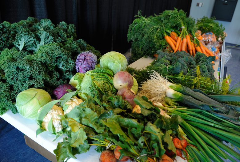 Vegetables on a table