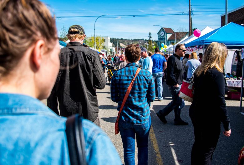 Crowd of people on a street