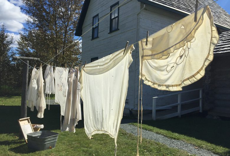 laundry on a clothesline