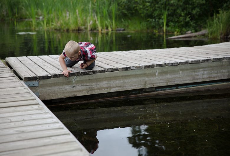 boy on dock