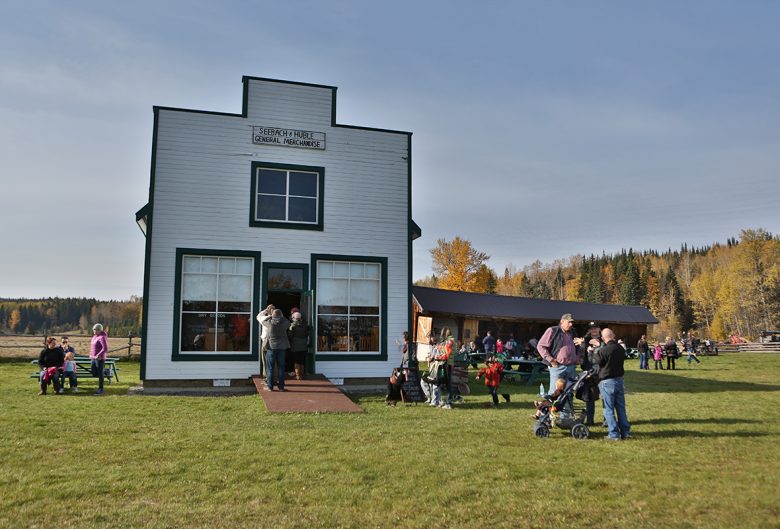 people at historic building