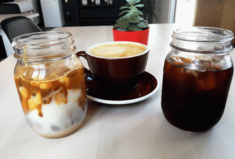 hot and cold coffees