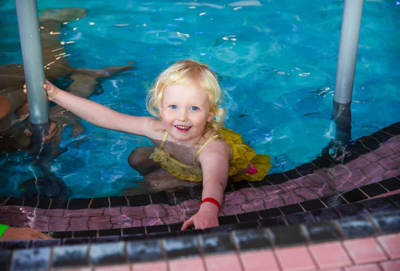 girl in pool