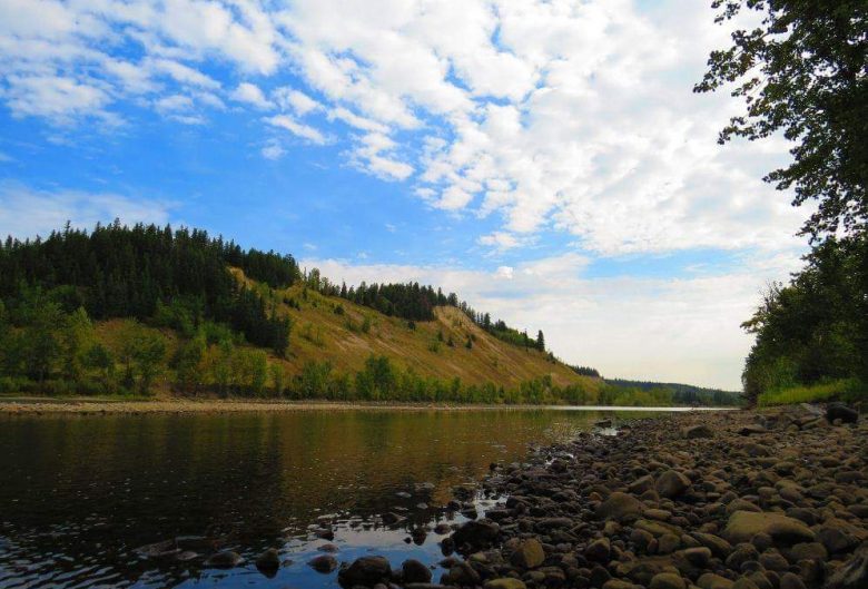 cutbanks along the Nechako River