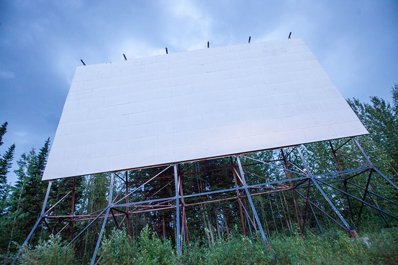 drive-in theatre screen