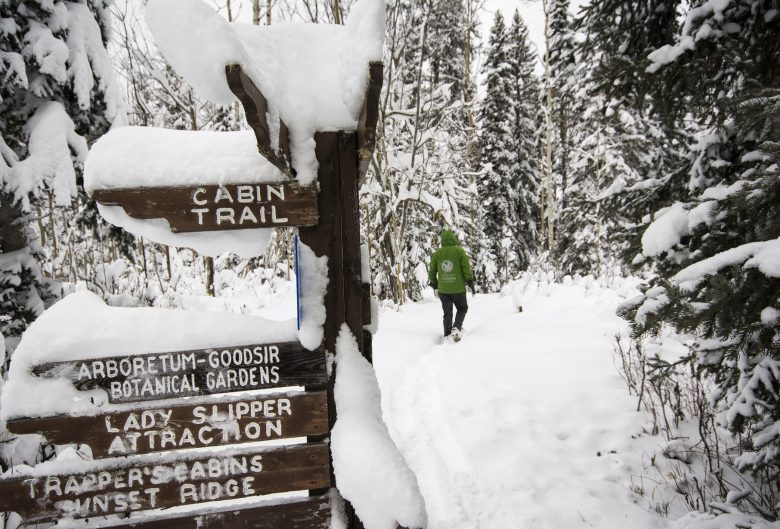 Winter at the Goodsir Nature Park "Beaver Pond Cabin."