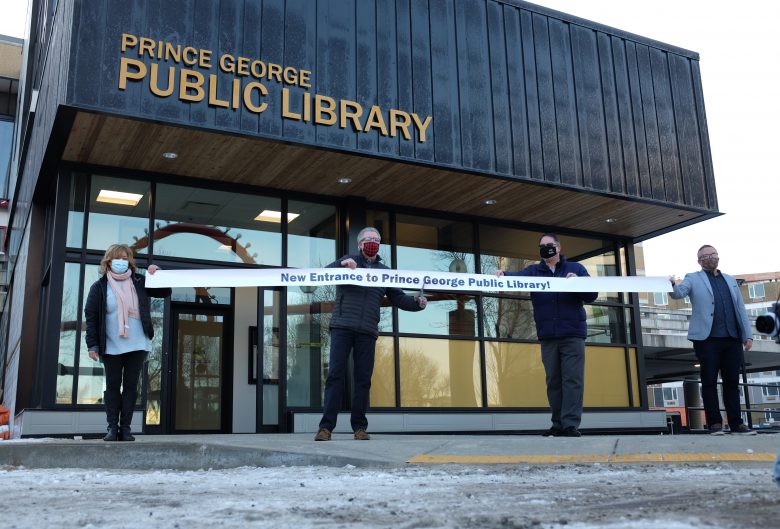 Prince George Public Library entrance opening.