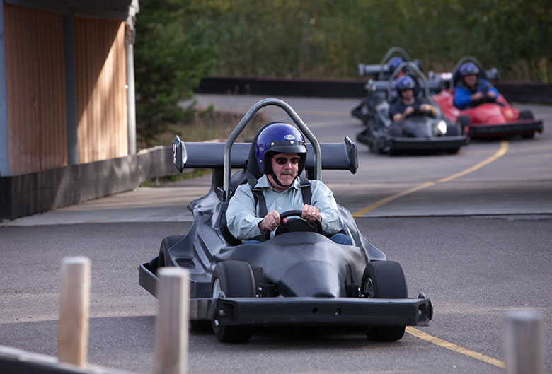 Go-kart racing.